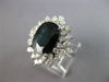 EXTRA LARGE 4.86CT DIAMOND & AAA SAPPHIRE 14KT WHITE GOLD ENGAGEMENT RING #27491