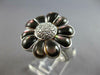 LARGE .15CT DIAMOND & AAA MOTHER OF PEARL 14KT WHITE GOLD SUNFLOWER RING #27576