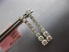 ESTATE 1.10CT DIAMOND 14KT WHITE GOLD ROUND CLASSIC JOURNEY BAR HANGING EARRINGS