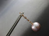 LARGE .76CT DIAMOND & AAA PINK SOUTH SEA PEARL 14K ROSE GOLD 3D JOURNEY EARRINGS