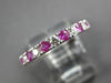 .86CT DIAMOND & AAA PINK SAPPHIRE 18KT WHITE GOLD SEMI ETERNITY ANNIVERSARY RING