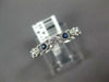 ESTATE .44CT DIAMOND & AAA SAPPHIRE 18KT WHITE GOLD 3D FILIGREE ANNIVERSARY RING