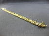 ESTATE WIDE AND LONG 14KT YELLOW GOLD 3D MATTE & SHINY FLORAL FUN BRACELET