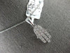 ESTATE .30CT DIAMOND 14KT WHITE GOLD CLASSIC CHAMSA HAMSA LUCKY FLOATING PENDANT