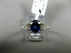 2.27CT ROUND & EMERALD DIAMOND & SAPPHIRE 18KT WHITE GOLD OVAL ENGAGEMENT RING