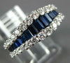 1.88CT DIAMOND & AAA SAPPHIRE 18KT WHITE GOLD ROUND & BAGUETTE ANNIVERSARY RING