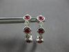 .55CT DIAMOND & AAA RUBY 14K WHITE GOLD ROUND FILIGREE UMBRELLA HANGING EARRINGS