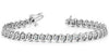 ESTATE LARGE 6.0CT DIAMOND 14K WHITE GOLD CLASSIC ROUND S DESIGN TENNIS BRACELET