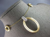 .30CT DIAMOND 14KT 2 TONE GOLD 3D OPEN OVAL LOVE KNOT BY THE YARD LOVE NECKLACE