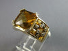 LARGE 7.72CT DIAMOND & AAA CITRINE & SMOKY TOPAZ 14K YELLOW GOLD FUN RING #27548