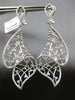 EXTRA LARGE 1.71CT DIAMOND 18KT WHITE GOLD DOUBLE LEAF CLIP ON HANGING EARRINGS