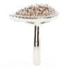 1.96CT WHITE & PINK DIAMOND 18KT WHITE & ROSE GOLD MULTI SHAPE CLUSTER FUN RING
