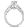 ESTATE 1.8CT DIAMOND 14K WHITE GOLD PRINCESS & ROUND ENGAGEMENT WEDDING RING SET