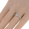 ESTATE .42CT DIAMOND 18KT WHITE GOLD 3D ROUND LOCK TENNIS FLEXIBLE FUN RING