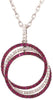 .67CT DIAMOND & AAA RUBY 18KT WHITE GOLD 3D CIRCULAR TRINITY FLOATING PENDANT