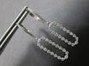 ESTATE .83CT DIAMOND 14K WHITE GOLD CLASSIC OPEN OVAL LEVERBACK HANGING EARRINGS