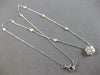 ESTATE .80CT DIAMOND 14KT WHITE GOLD 3D FLOWER BY THE YARD LOVE NECKLACE #27627