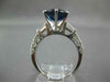 LARGE 4.45CT DIAMOND & AAA SAPPHIRE 14K WHITE GOLD 3D OVAL ENGAGEMENT RING 27262