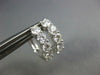 ESTATE 1.26CT DIAMOND 18KT WHITE GOLD 5 STONE ROUND SHARE PRONG HUGGIE EARRINGS