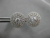 EXTRA LARGE 1.82CT DIAMOND 18KT WHITE GOLD CLUSTER INVISIBLE CIRCULAR EARRINGS