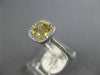 1.65CT DIAMOND & AAA YELLOW TOPAZ 14K WHITE GOLD 3D CUSHION HALO ENGAGEMENT RING