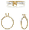 .41CT DIAMOND 14KT YELLOW GOLD ROUND CLASSIC 8 PRONG SEMI MOUNT ENGAGEMENT RING