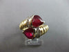 WIDE 3.15CT DIAMOND & AAA RUBY 14KT TWO TONE GOLD CRISS CROSS SNAKE RING #275412