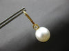 .17CT DIAMOND & AAA SOUTH SEA PEARL 18KT YELLOW GOLD LEVERBACK HANGING EARRINGS