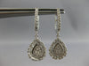 LARGE 1.10CT DIAMOND 14KT WHITE GOLD ROUND & BAGUETTE BALLERINA EARRINGS #27690