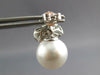 .88CT DIAMOND & AAA SOUTH SEA PEARL 18KT WHITE GOLD FLOWER STUD HANGING EARRINGS