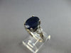LARGE 6.57CT DIAMOND & AAA SAPPHIRE 14KT WHITE GOLD OVAL ENGAGEMENT RING 27584