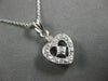 .70CT DIAMOND 14KT WHITE GOLD 3D FILIGREE MILGRAIN HEART FLOATING PENDANT #27668