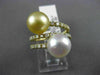 .60CT DIAMOND & AAA SOUTH SEA GOLDEN PEARL 18KT YELLOW GOLD 3D CRISS CROSS RING