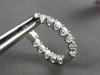 1.8CT DIAMOND 18KT WHITE GOLD 3D INSIDE OUT LUCIDA OVAL HUGGIE HANGING EARRINGS