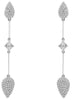 .72CT DIAMOND 14KT WHITE GOLD DOUBLE TEAR DROP BY THE YARD FUN HANGING EARRINGS