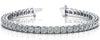 ESTATE 1.52CT DIAMOND 14K WHITE GOLD CLASSIC ROUND SQUARE SHAPE TENNIS BRACELET