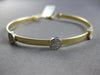 .31CT DIAMOND 14KT 2 TONE GOLD 3D PAST PRESENT FUTURE FLEXIBLE BANGLE BRACELET