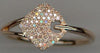 ESTATE .18CT DIAMOND 14KT ROSE GOLD 3D CLASSIC SQUARE GEOMETRICAL FUN RING