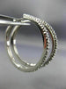 0.85CT ROUND DIAMOND 14KT WHITE GOLD 3D CLASSIC 2mm HOOP HANGING EARRINGS #25885
