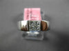 ESTATE .31CT DIAMOND 18KT WHITE GOLD 4 STONE PRINCESS INVISIBLE SQUARE MENS RING