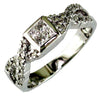 .40CT DIAMOND 14KT WHITE GOLD 3D ROUND & PRINCESS SQUARE INVISIBLE INFINITY RING