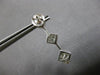 LARGE 1.0CT DIAMOND 18KT WHITE GOLD PRINCESS INVISIBLE GEOMETRICAL FUN EARRINGS