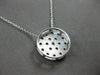 ESTATE 1.11CT DIAMOND 14KT WHITE GOLD ROUND PAVE CIRCULAR FLOATING LOVE PENDANT
