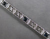 ANTIQUE 1CT AAA SAPPHIRE 14K WHITE GOLD ART DECO PRINCESS TENNIS BRACELET #27816
