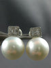 LARGE .60CT DIAMOND & AAA SOUTH SEA PEARL 18K WHITE GOLD SQUARE CLIP ON EARRINGS