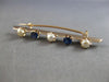 ANTIQUE .50CT AAA SAPPHIRE & SOUTH SEA PEARL 14KT ROSE GOLD BROOCH/PENDANT 28106
