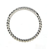 ESTATE .14CT DIAMOND 18KT WHITE GOLD 3D CLASSIC ROUND ROPE ANNIVERSARY RING