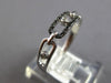 ESTATE .09CT WHITE & BLACK DIAMOND 14KT WHITE GOLD 3D OVAL LOVE KNOT FUN RING