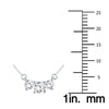 1.0CT DIAMOND 14KT WHITE GOLD 3D ROUND 3 STONE PAST PRESENT FUTURE LOVE NECKLACE