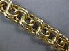 ESTATE LARGE AND LONG 14KT YELLOW GOLD 3D DOUBLE LINK SOLID CHARM BRACELET